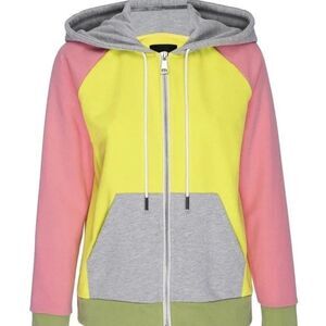 Le Superbe‎ NWT Freestyle Colorblock Zip Front Hoodie Size Medium MSRP $225